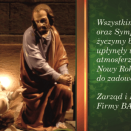 baner z życzeniami na Boże Narodzenie