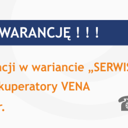 wydłużona gwarancja na rekuperator VENA