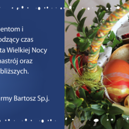baner z życzeniami na Wielkanoc